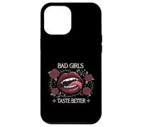 Bad Girls Taste Better Vampire Lips Gothic Floral Coque pour iPhone 12 Pro Max