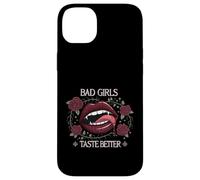 Bad Girls Taste Better Vampire Lips Gothic Floral Coque pour iPhone 14 Plus