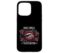 Bad Girls Taste Better Vampire Lips Gothic Floral Coque pour iPhone 15 Pro Max