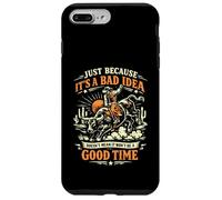 Bad Idea Good Time Vintage Rodéo Cowboy Bull Rider Coque pour iPhone 7 Plus/8 Plus