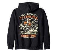 Bad Idea Good Time Vintage Rodéo Cowboy Bull Rider Sweat à Capuche