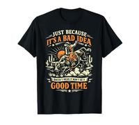 Bad Idea Good Time Vintage Rodéo Cowboy Bull Rider T-Shirt