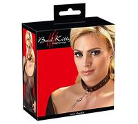 Bad Kitty – Collier et laisse cœur en métal – Noir