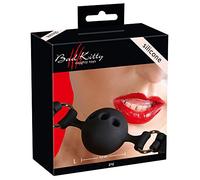 Bad Kitty Bâillon Boule en Silicone Noir Taille L Diamètre 4,5 cm