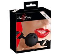 Bad Kitty – Bâillon boule en silicone – Taille M (Ø 4 cm) – Noir