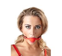 Bad Kitty Bâillon Boule en Silicone Rouge Diamètre 4 cm