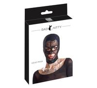 Bad Kitty – Cagoule SM & Bondage ouverte en dentelle – Noire