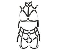 Bad Kitty - Ensemble harnais corporel et soutien-gorge bondage (noir) - L/XL
