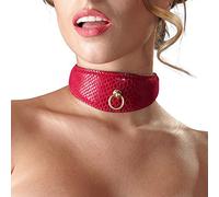 Bad Kitty Collier en Cuir Rouge
