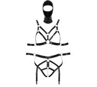 Bad Kitty Ensemble Sangle + Masque pour femme Black XS