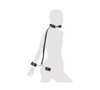 Bad Kitty gag + poignets Bâillons Or Noir/Rose 4 cm