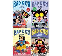 Bad Kitty Graphic Novel Series 4 Books Set - Bad Kitty Goes On Vacation, Bad Kitty Gets a Phone, Bad Kitty: Supercat, and Bad Kitty Makes a Movie