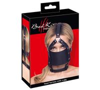 Bad Kitty harnais de tête avec bâillon-24933731001 Noir taille unique