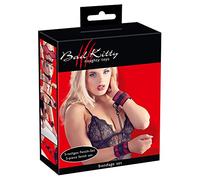 Bad Kitty Kit Attache Bondage 5 Pièces, Rouge/Noir Rouge/Noir