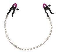 Bad Kitty Pinces à tétons chaîne Violet/Noir