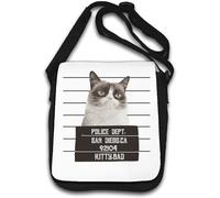 Bad Kitty Sac à bandoulière Motif chat Blanc