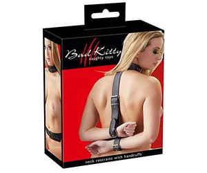 Bad Kitty Sangle d'Attache Bondage Cou/Poignet Noir
