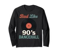 Bad Like 90s Dancehall Tourne-Disque rétro Vintage DJ Reggae Ska Manche Longue