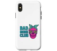 Bad Moms Club Crâne drôle pour la fête des mères Coque pour iPhone X/XS
