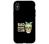 Bad Moms Club Crâne drôle pour la fête des mères Coque pour iPhone X/XS