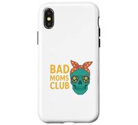 Bad Moms Club Crâne drôle pour la fête des mères Coque pour iPhone X/XS