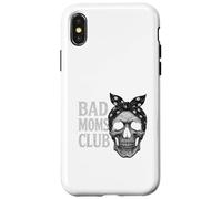 Bad Moms Club Crâne drôle pour la fête des mères Coque pour iPhone X/XS