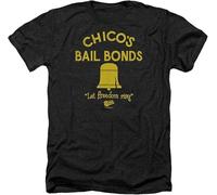 Bad News Bears Comedy Movie Chico's Bail Bonds Adult Heather T-Shirt Tee Manches Courtes(XX-Large)