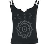 Bad Omens Crown Femme Top Noir 95% Viscose, 5% Élasthanne Regular/Coupe Standard