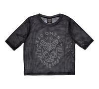 Bad Omens Moth Skull Mesh Crop Top Size M