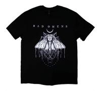 Bad Omens | Official Band T-Shirt | Moth - 24-Hour Fast Shipping! Channel the dark and atmospheric energy of Bad Omens with this official Moth T-shirt. Inspired by the band's hauntingly beautiful aest