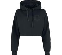 Bad Omens Ram Skull Femme Sweat-Shirt à Capuche Noir 80% Coton, 20% Polyester Boxy Cropped