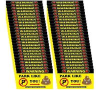Bad Parking Cards - Lot de 50 cartes de stationnement « Hey You Suck at Parking » | Billets de violation de stationnement amusants avec des raisons de violation multiple | Mauvais parking offensant |