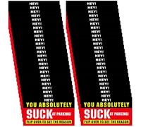 Bad Parking Cards - Lot de 50 cartes de stationnement « Hey You Suck at Parking » | Billets de violation de stationnement amusants avec des raisons de violation multiple | Mauvais parking offensant |