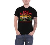 Bad Religion Burning Homme T-Shirt Manches Courtes Noir M, 100% Coton, Regular/Coupe Standard