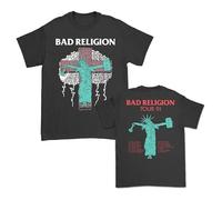 Bad Religion Liberty Tour 91 Homme T-Shirt Manches Courtes Noir M 100% Coton Regular/Coupe Standard