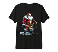 Bad Santa Claus Viking Berserker Look Noël T-Shirt Haut de Gamme