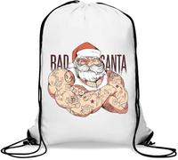 Bad Santa Sac de gym décontracté avec cordon de serrage Blanc