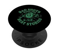 Bad Shots Make The Best Stories Golfeur Funny Golf Lover PopSockets PopGrip Adhésif