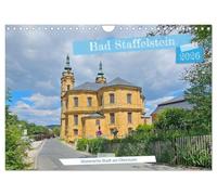 Bad Staffelstein - Calendrier mural 2026 format A4 paysage - Ville historique sur le haut - Calendrier mensuel CALVENDO