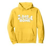Bad to The Bone Skull Rebel Attitude Punk Rock Sweat à Capuche, Unisexe pour Adultes, Citron, XL