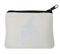 Bad Witch Porte-monnaie en néoprène Motif chapeau d'Halloween Blanc 10 x 11 cm, blanc, Taille unique