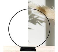 Bada Bing Anneau de décoration avec pied en noir - Anneau en métal à poser d'un diamètre d'environ 30 cm - Décoration polyvalente pour fleurs séchées - Décoration de table de Pâques - Décoration de