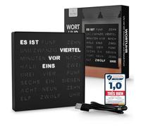 Bada Bing Horloge LED Noire avec Affichage du Mot Allemand - Horloge