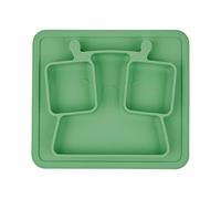 Badabulle Assiette à compartiments en silicone, 3 compartiments