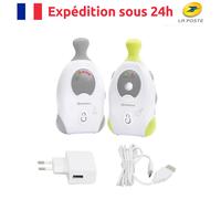 Badabulle Baby Online 300m+ Babyphone Audio avec Veilleuse Vibreur - 2 Unité