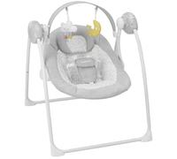 Badabulle Balancelle Bébé Electrique Confort, 5 Vitesses de Balancement, Compact, 12 Musiques et Arche de Jeux Amovible, Candy