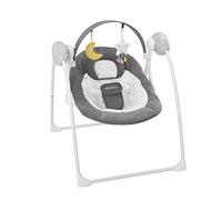 Badabulle Balancelle Electrique Confort Moonlight, 5 vitesses de balancement, Pliage ultra compact, Minuterie, 12 Musiques intégrées et Arche de jeux amovible