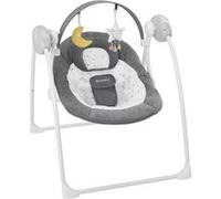 Badabulle Balancelle Electrique Confort - Pliable - Ultra Compact - Arche De Jeux Amovible, Moonlight Gris G