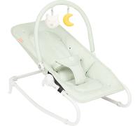 BADABULLE Chaise longue pliante et ultra-compacte, arche de jeu, lichen / vert d'eau