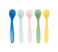 Badabulle Cuillères Souples et Douces en silicone x5, dès 6 mois, Sans BPA